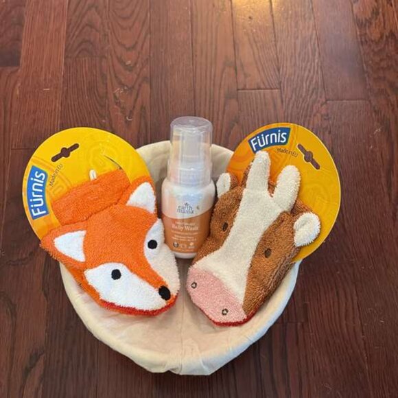 FÜRNIS Animal Wash Mitt Set for Baby/Toddler Bath Time - Picture 2 of 3